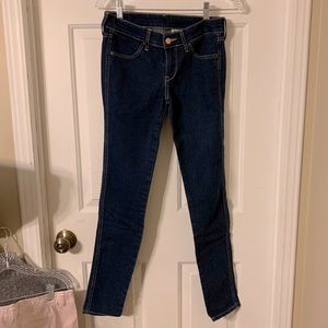 Dark blue denim skinny jeans